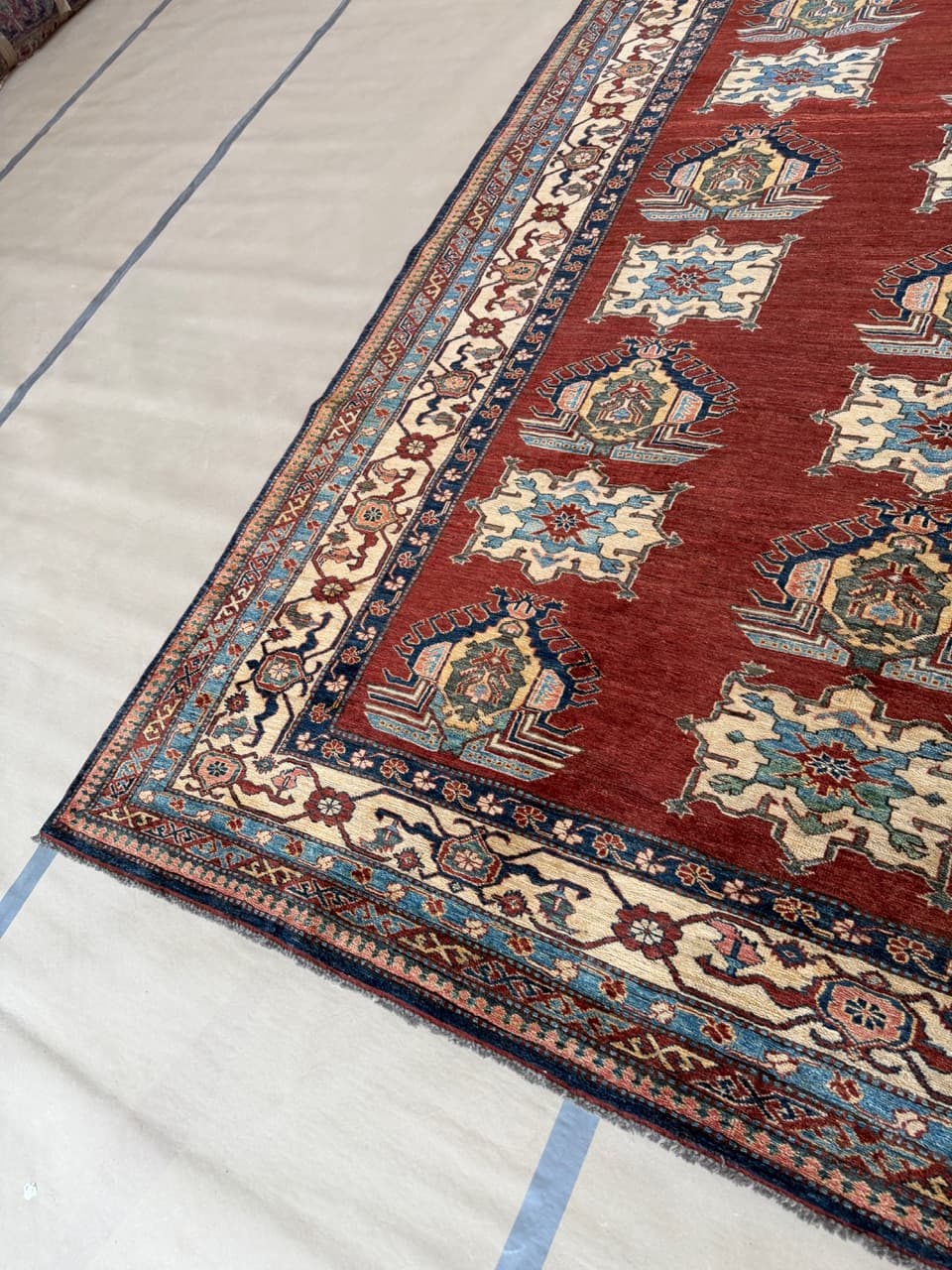 Dywan Ziegler 395x245 cm, czerwony, wełna, Pakistan - 177868