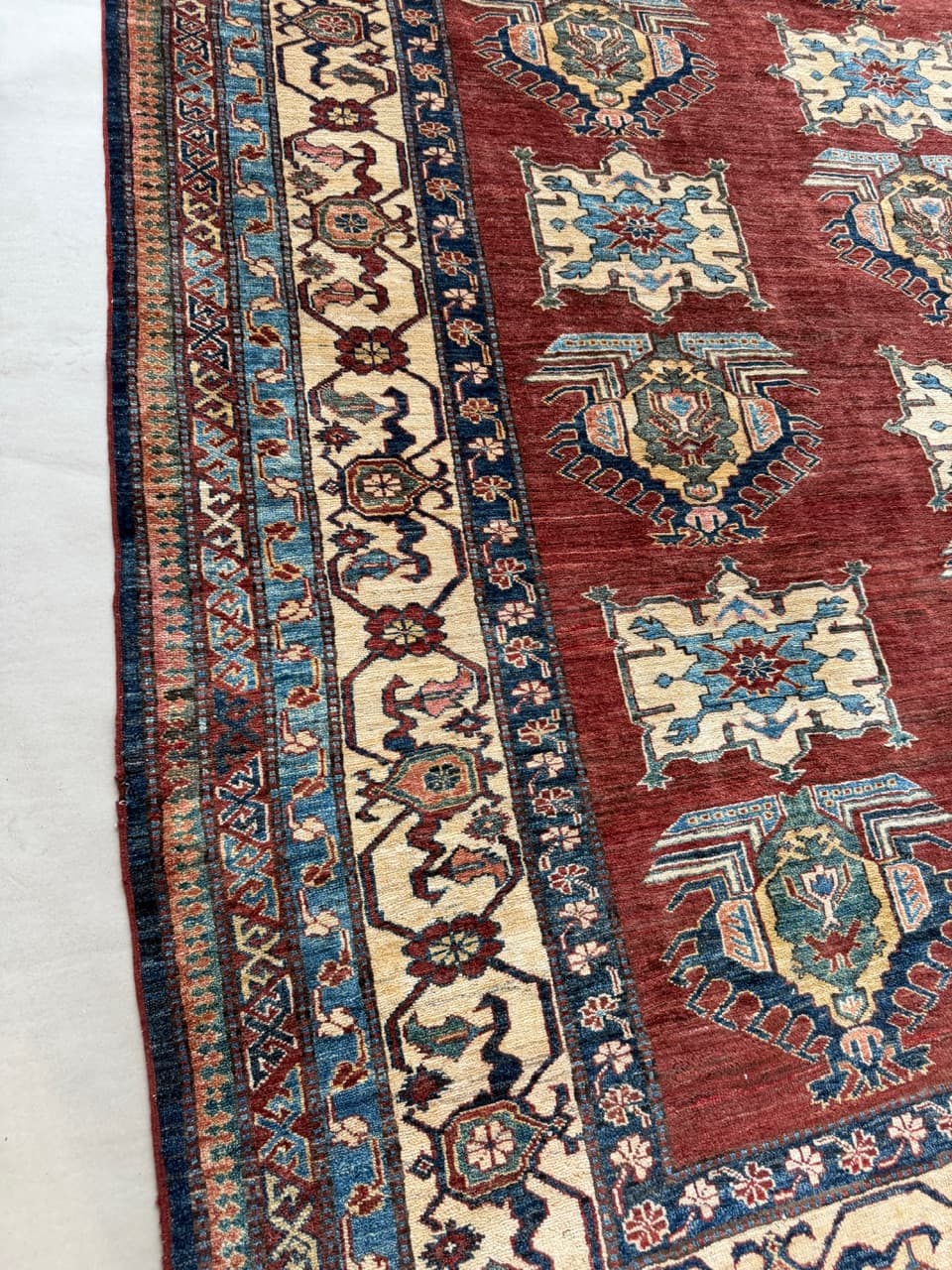 Dywan Ziegler 395x245 cm, czerwony, wełna, Pakistan - 177867