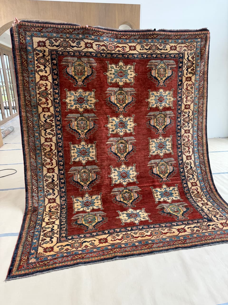 Dywan Ziegler 395x245 cm, czerwony, wełna, Pakistan - 177862