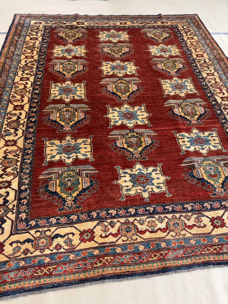 Dywan Ziegler 395x245 cm, czerwony, wełna, Pakistan - 177860