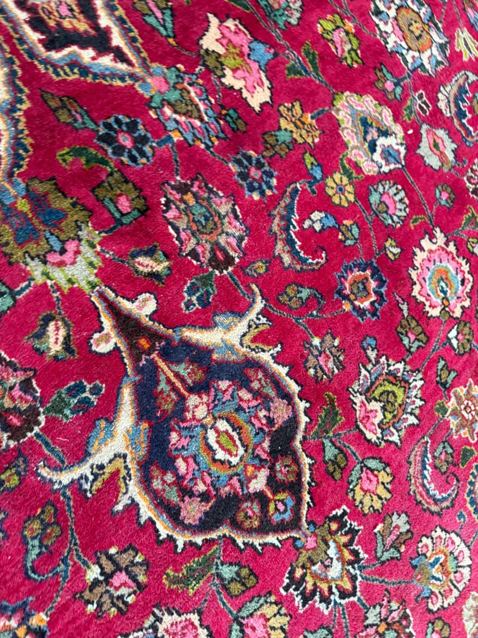 Dywan Mesched 360x300 cm, czerwony, wełna, Iran - 177889