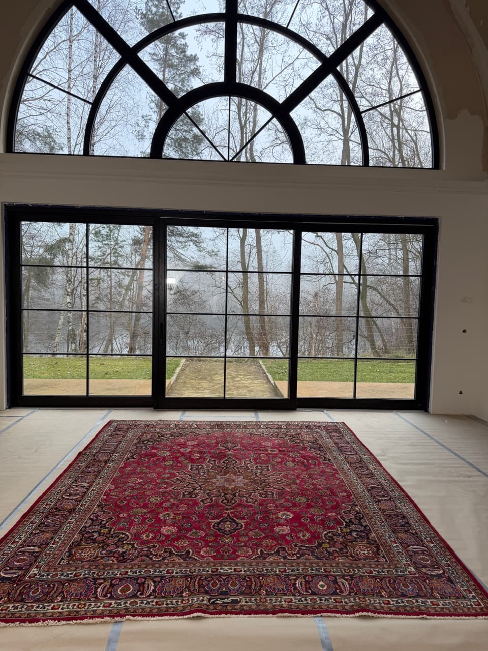 Dywan Mesched 360x300 cm, czerwony, wełna, Iran - 177880