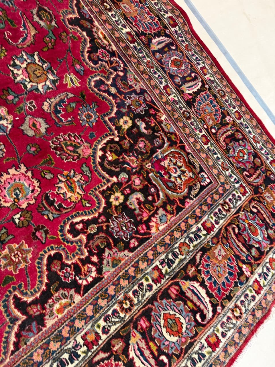 Dywan Mesched 360x300 cm, czerwony, wełna, Iran - 177890