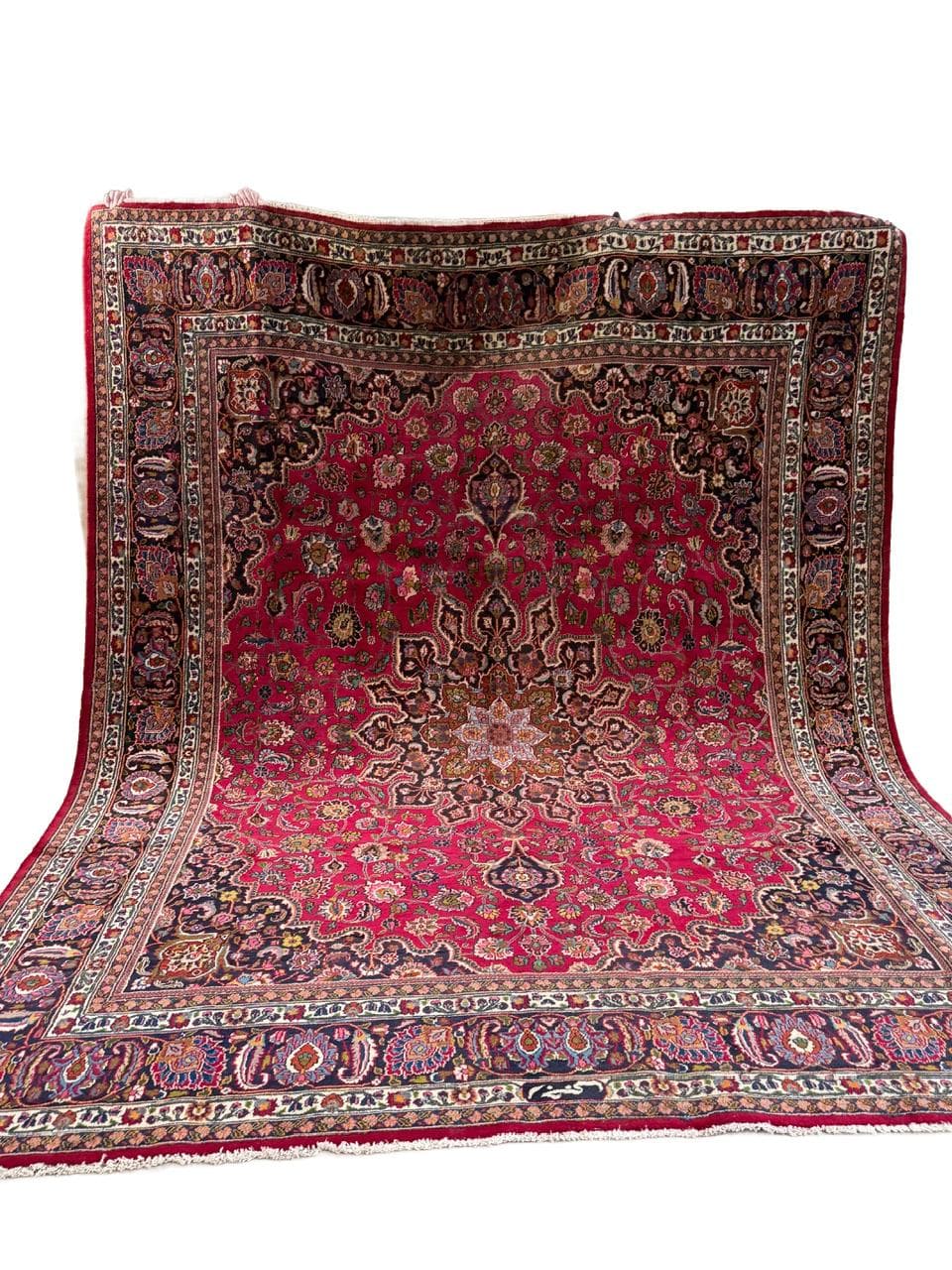 Dywan Mesched 360x300 cm, czerwony, wełna, Iran