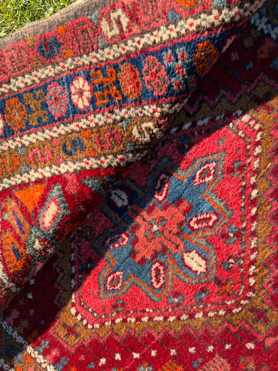 Chodnik Heriz 330x92 cm, czerwony, wełna, Iran, lata 50. - 178015