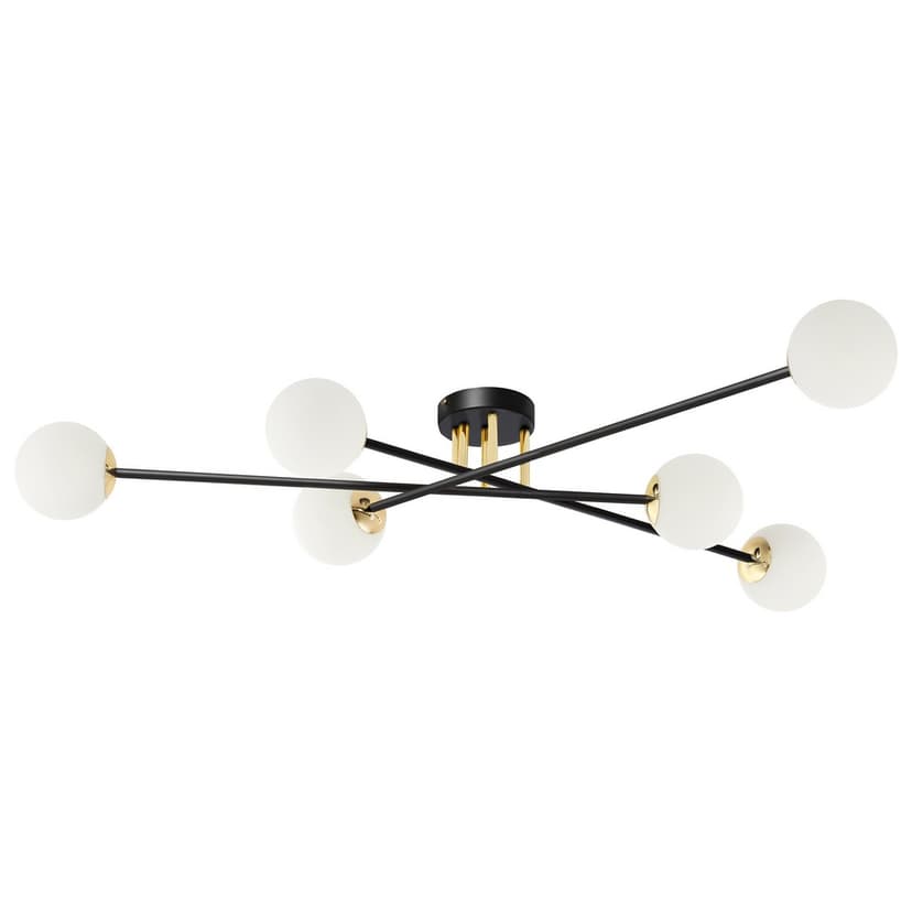 Ceiling lamp Astra 6 black, Kaspa