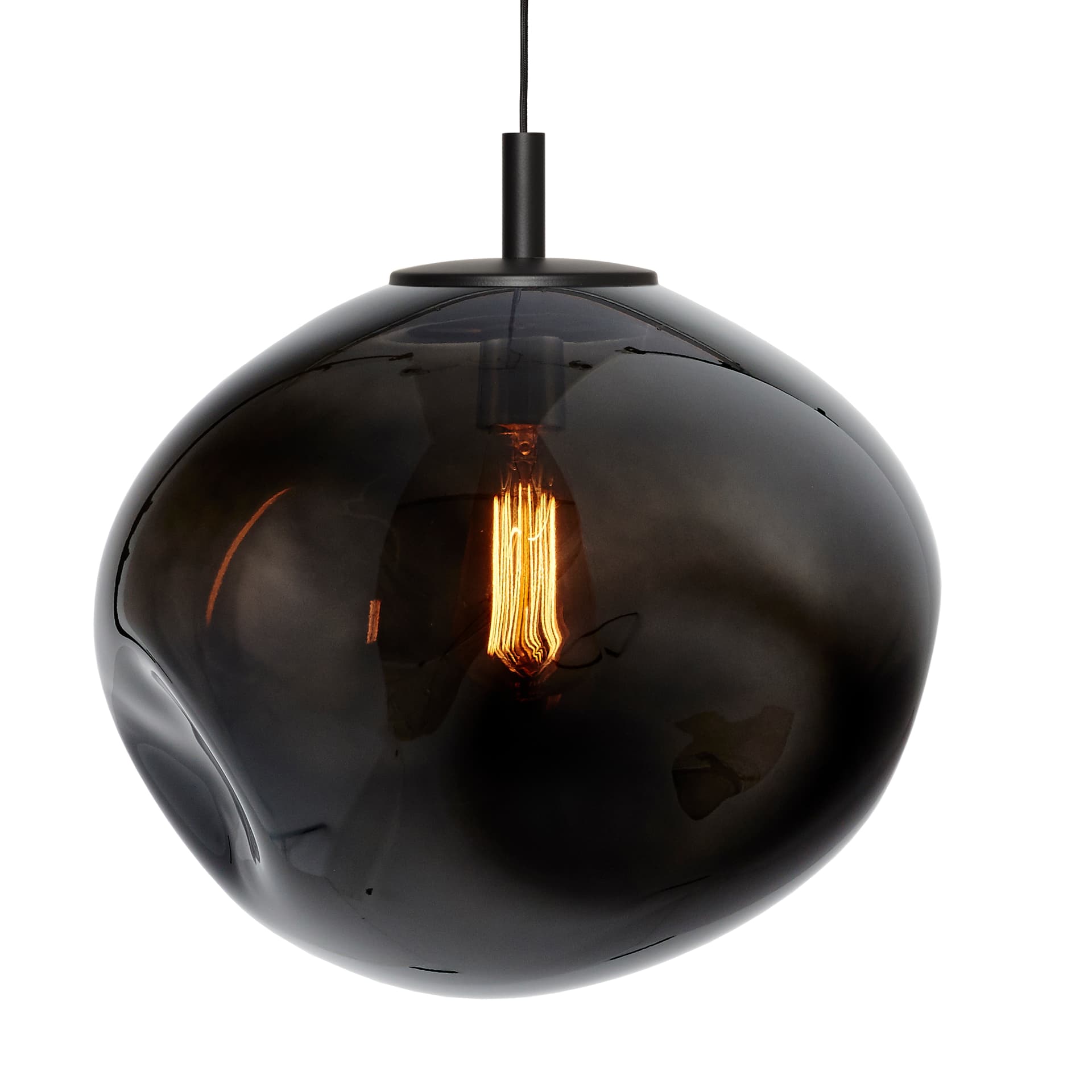 Pendant lamp AVIA BLACK L black, Kaspa