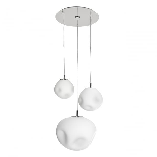 Pendant lamp Cloe Plafon 3 silver, Kaspa - DIMENSION