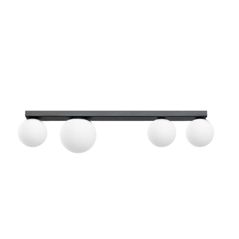 GIGI LISTWA 4 black ceiling lamp, Kaspa