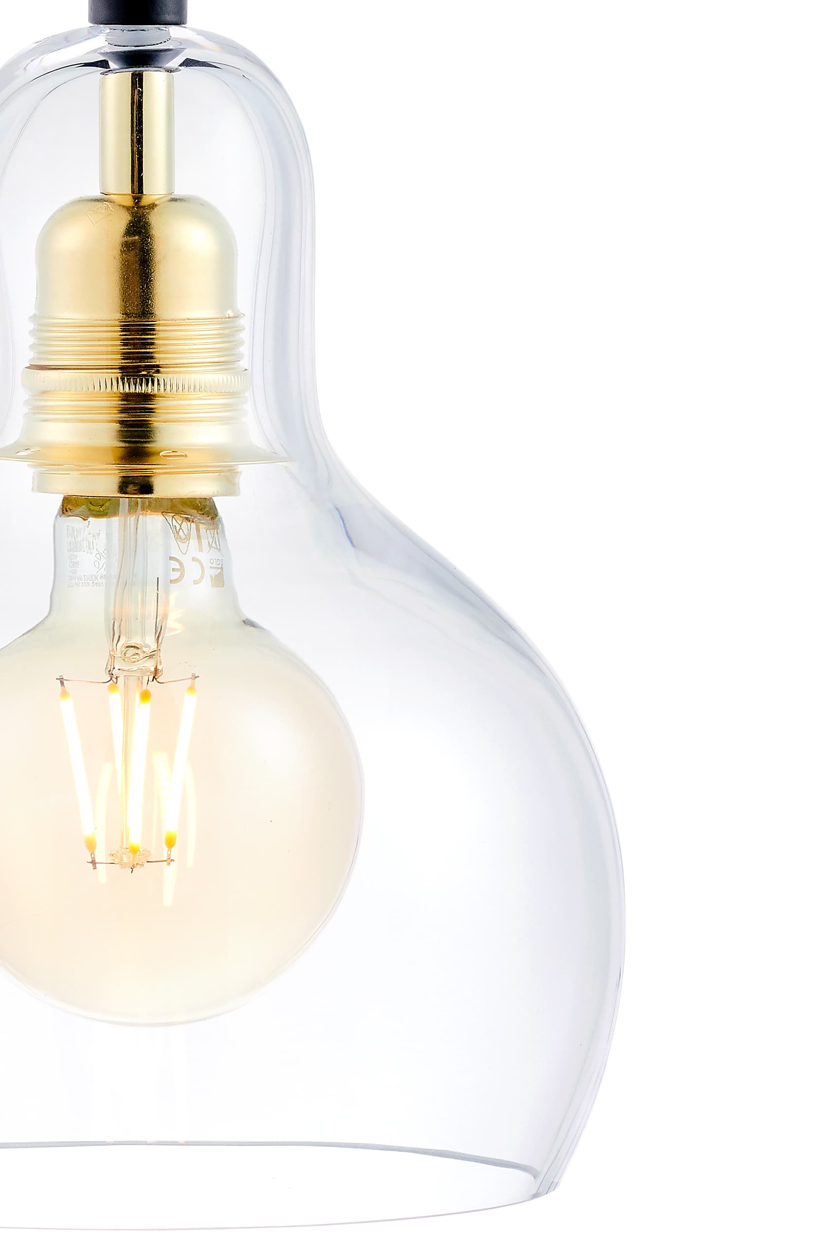 Lampa wisząca Longis I Gold czarna, Kaspa - 178229