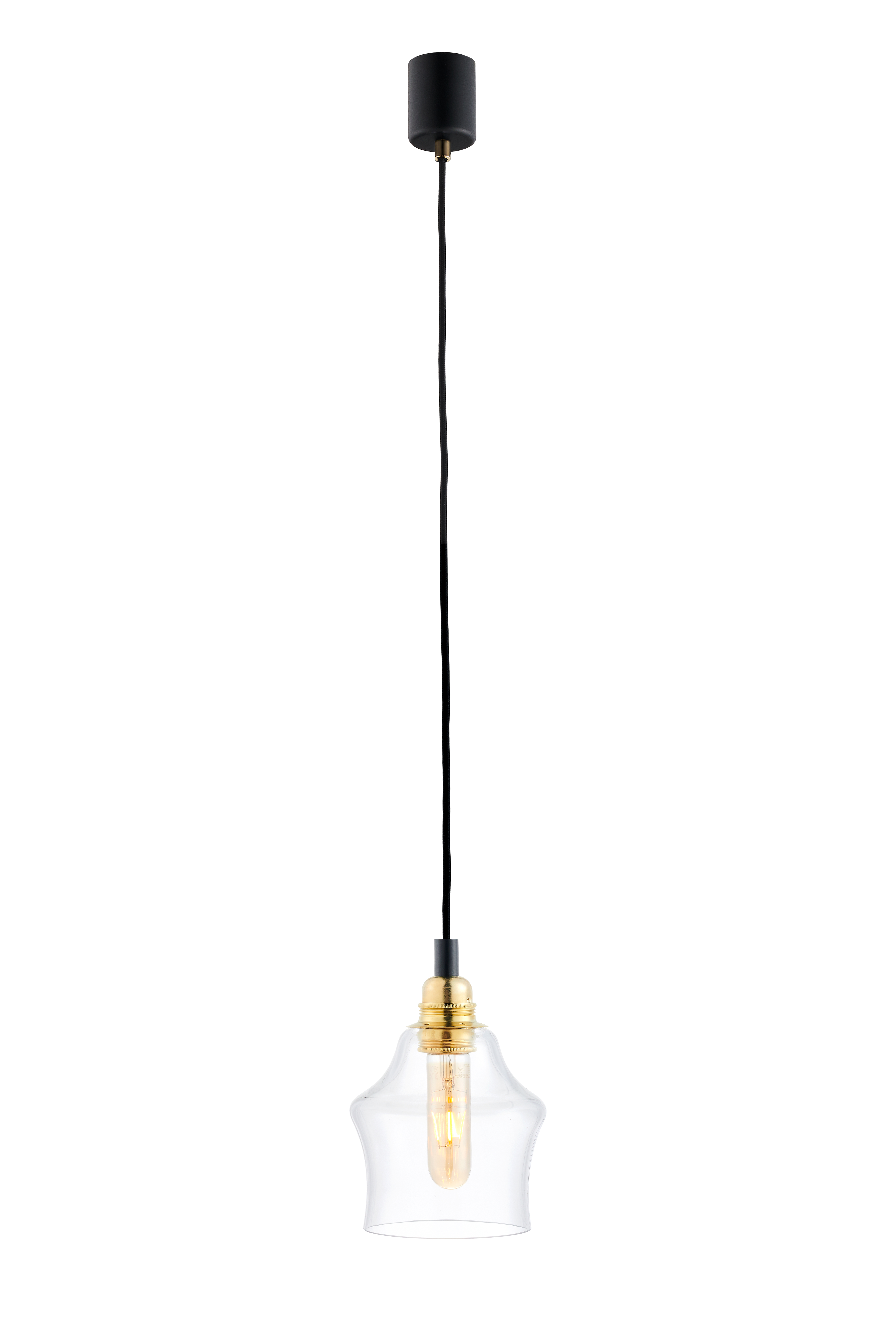 Lampa wisząca Longis II Gold czarna, Kaspa - 178206