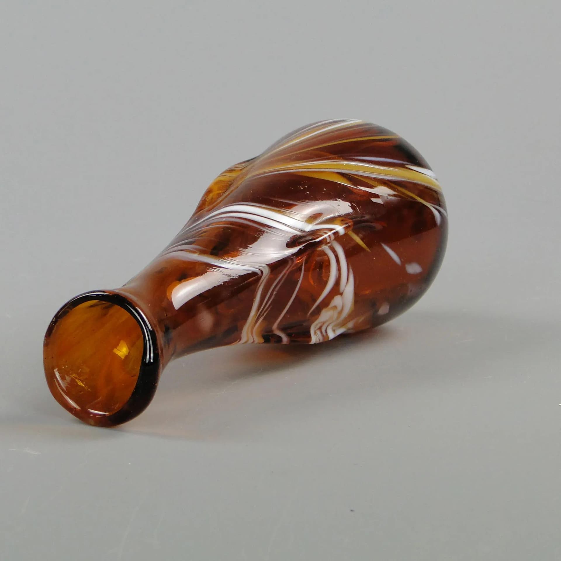 Wazon mozaikowy, szkło brązowy, proj. S. Mach, Ząbkowice, Polska, lata 70. - 12348