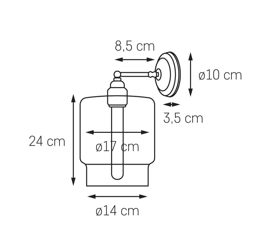 Kinkiet Longis IV czarny, Kaspa - 178163