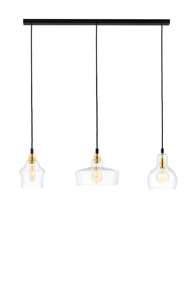 Pendant lamp Longis Listwa 3 black, Kaspa - DIMENSION