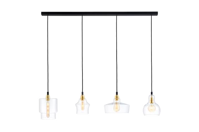 Pendant lamp Longis Listwa 4 black, Kaspa - DIMENSION