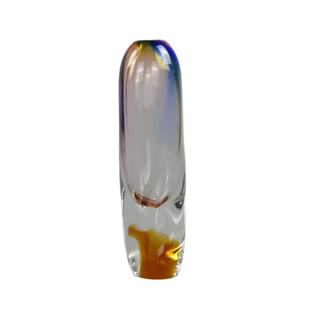 Wazon, szkło wielobarwne, proj. H. Machovska, Czechosłowacja, lata 60. - WYMIARY