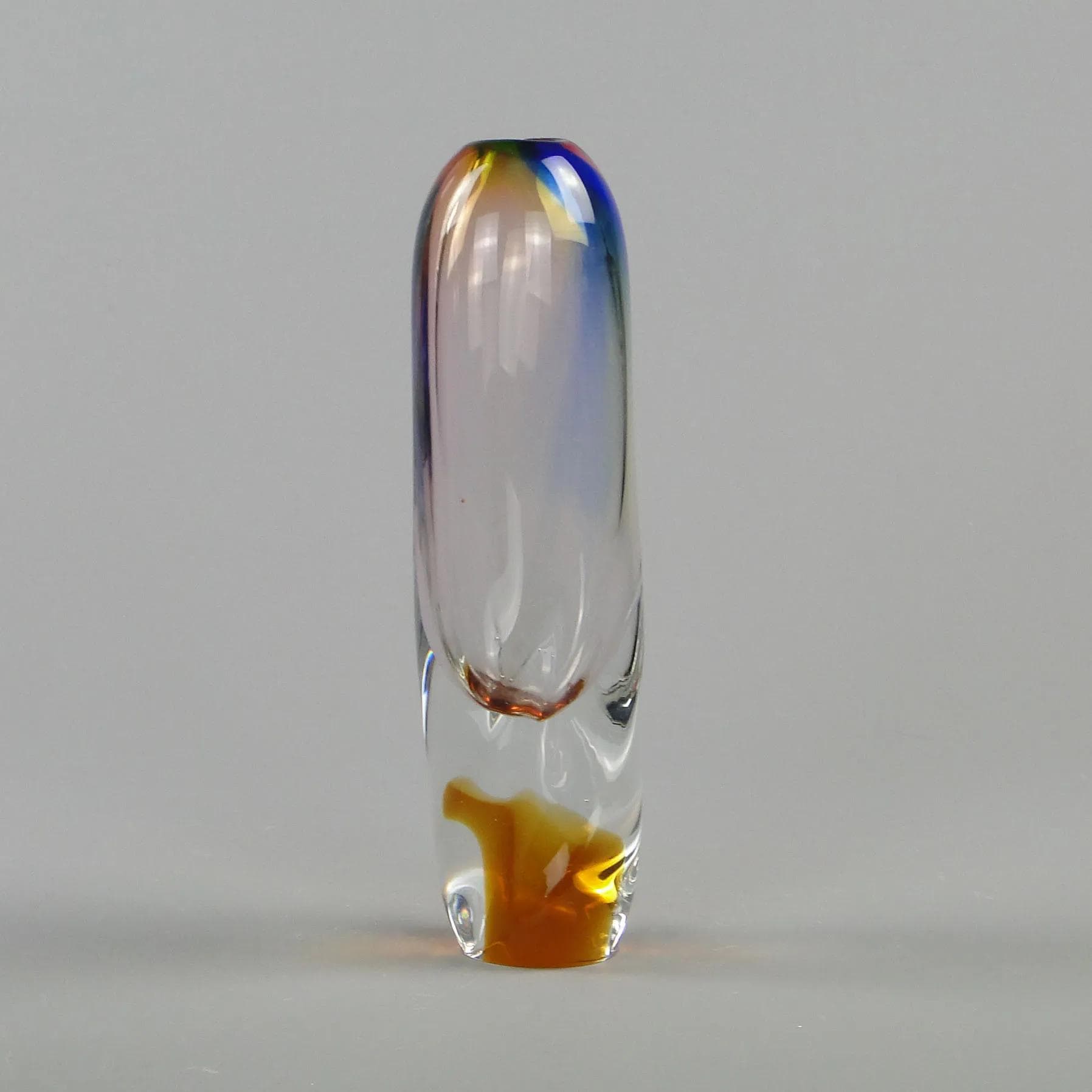 Wazon, szkło wielobarwne, proj. H. Machovska, Czechosłowacja, lata 60. - 12337