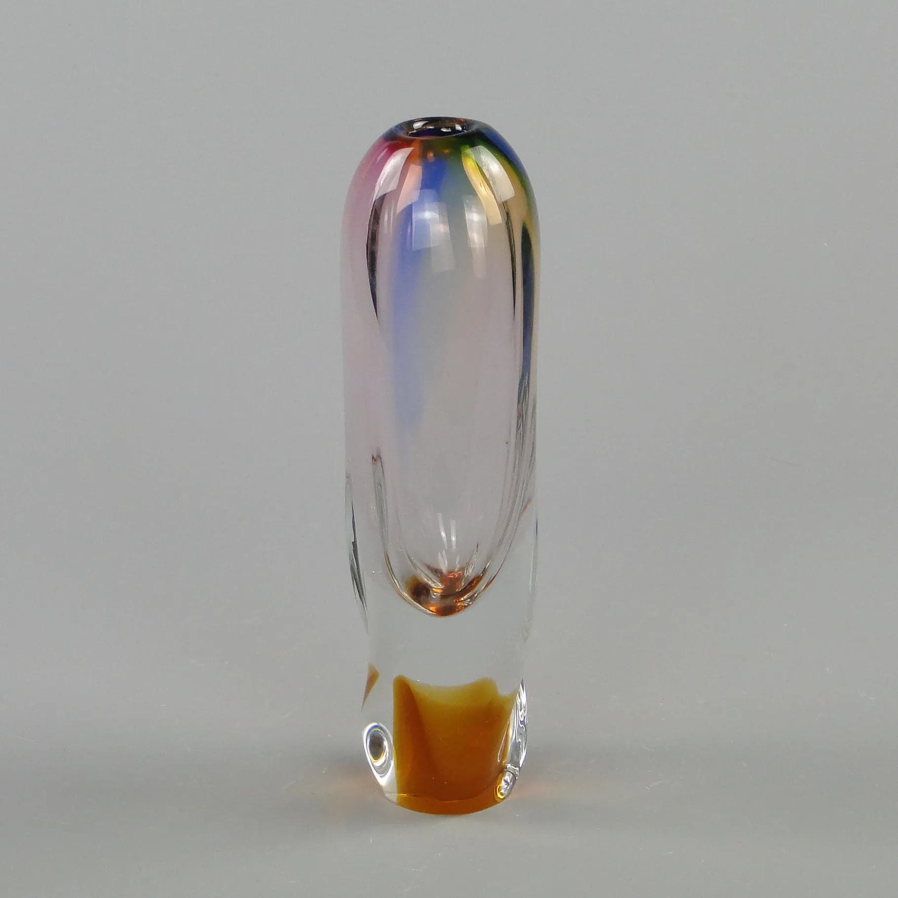 Wazon, szkło wielobarwne, proj. H. Machovska, Czechosłowacja, lata 60. - 12338