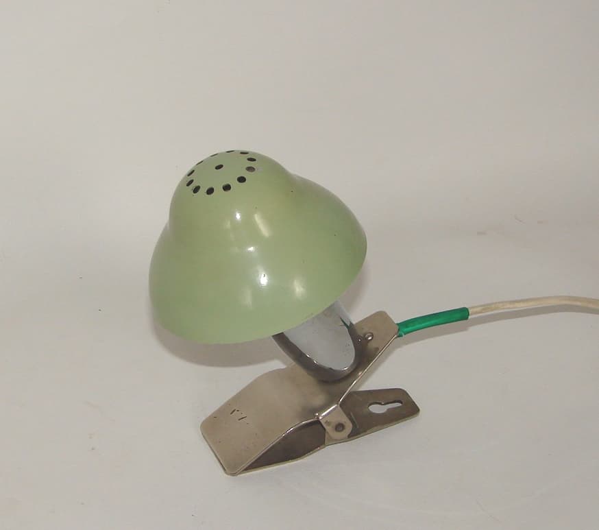 Clip-on lamp Zaos, green metal, Zaos, Poland, 1970s. - 178499
