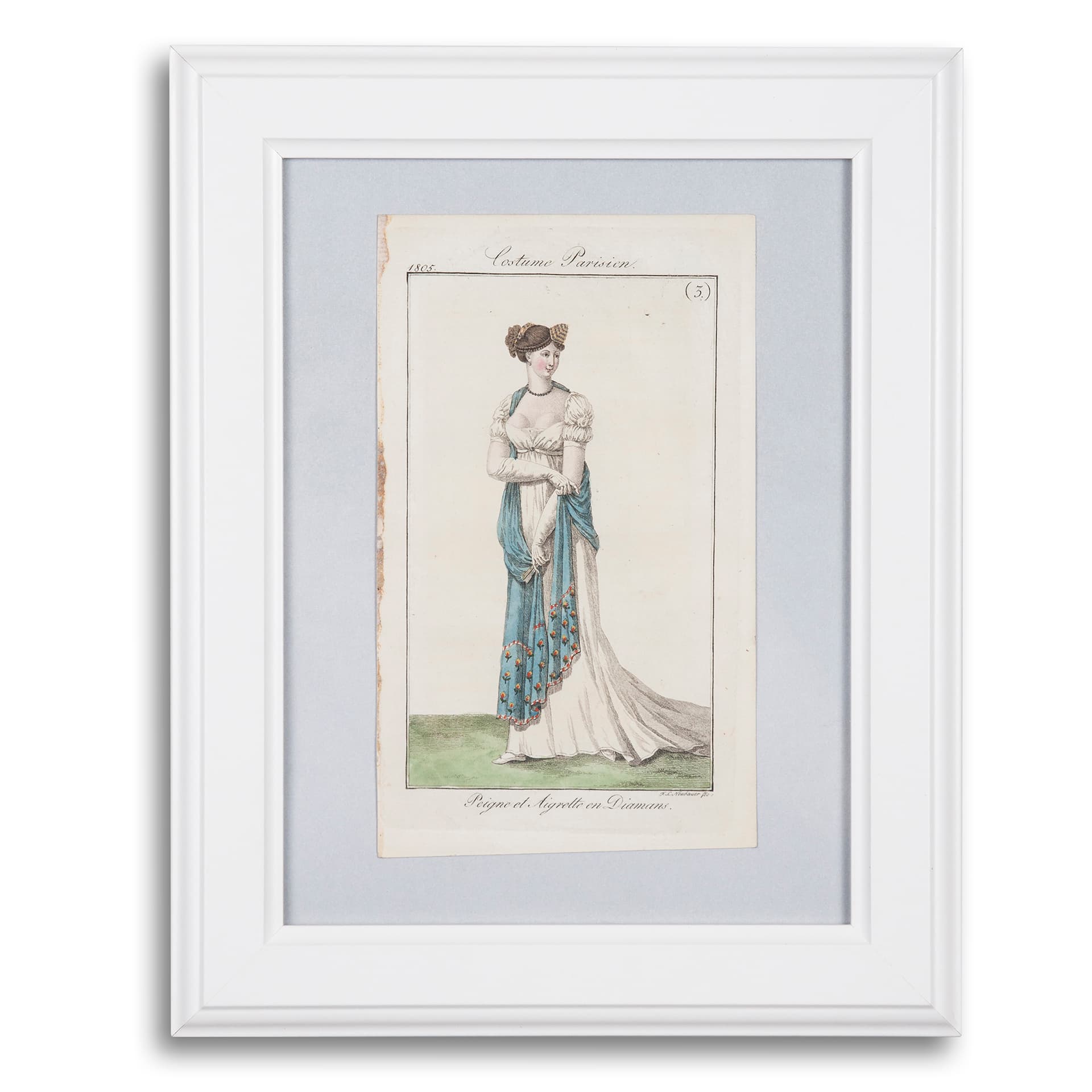 Grafika modowa w stylu Empire, z serii: Costume Parisien. Francja, 1805. - 178575