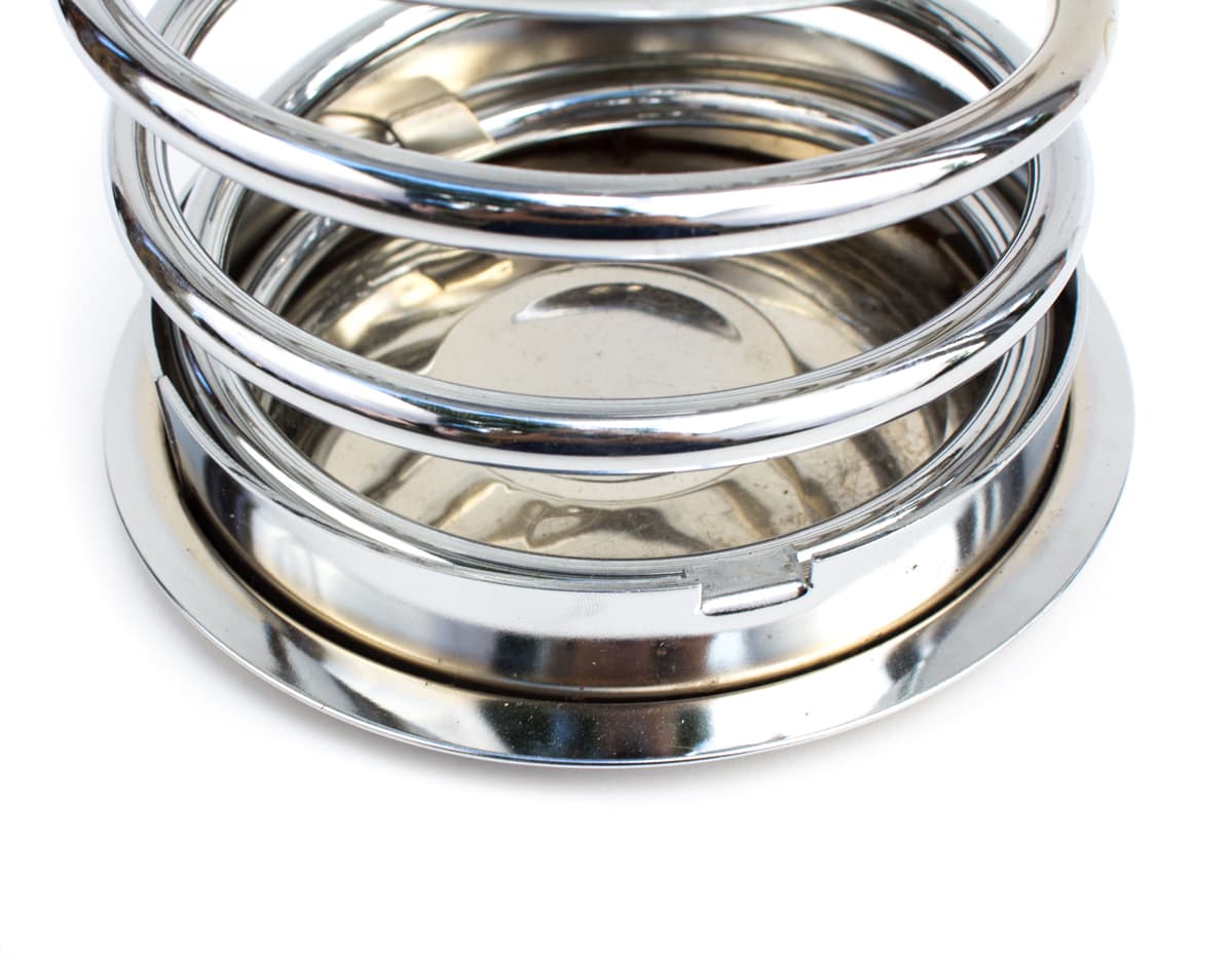 Chromowany, spiralny parasolnik. - 178601