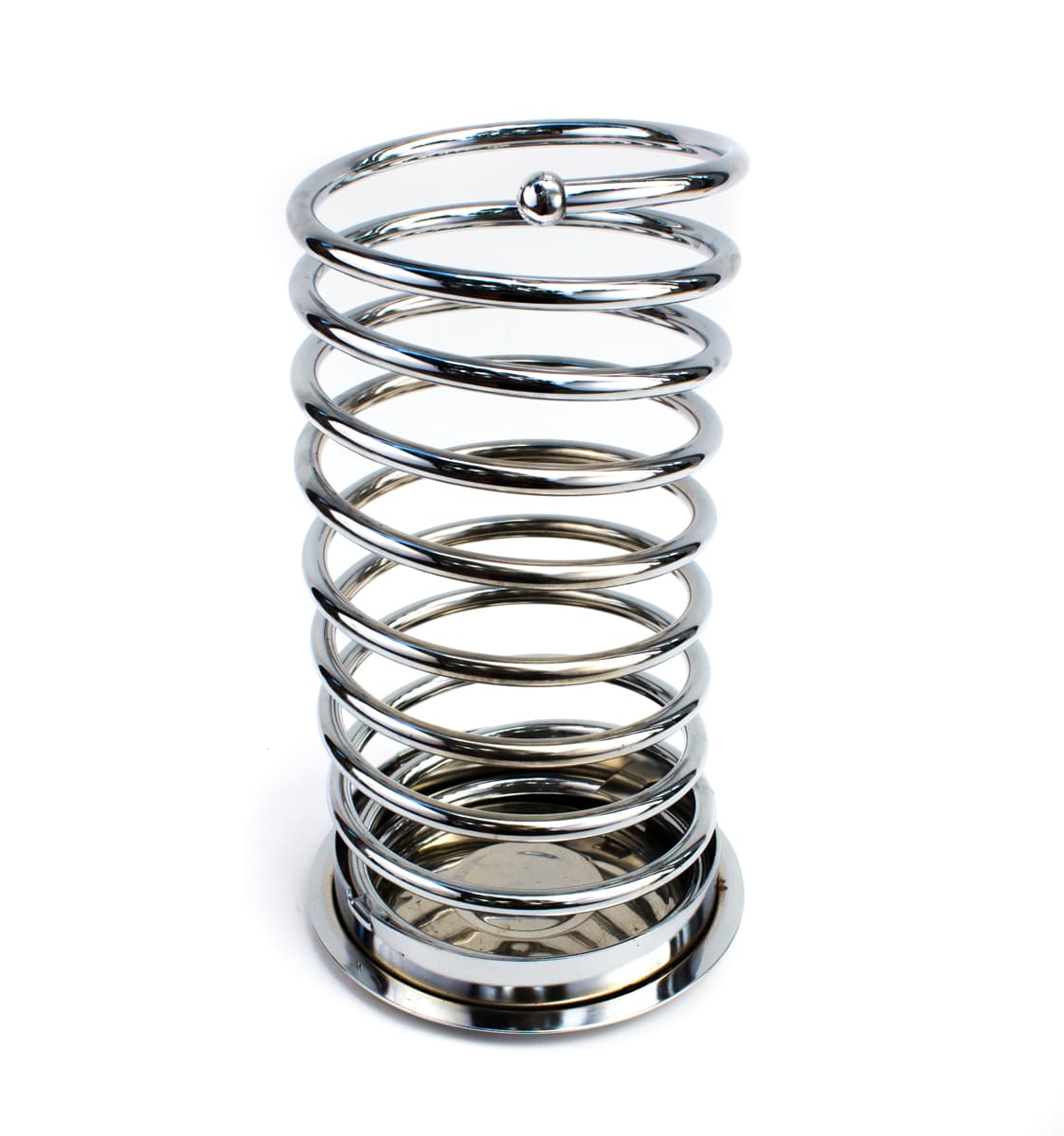 Chromowany, spiralny parasolnik. - 178605