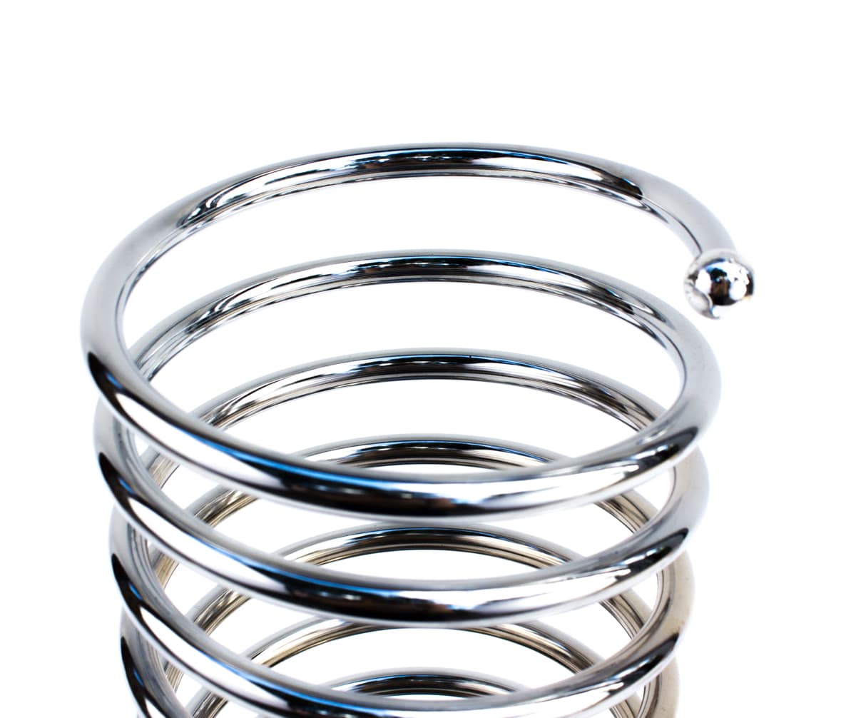 Chromowany, spiralny parasolnik. - 178604