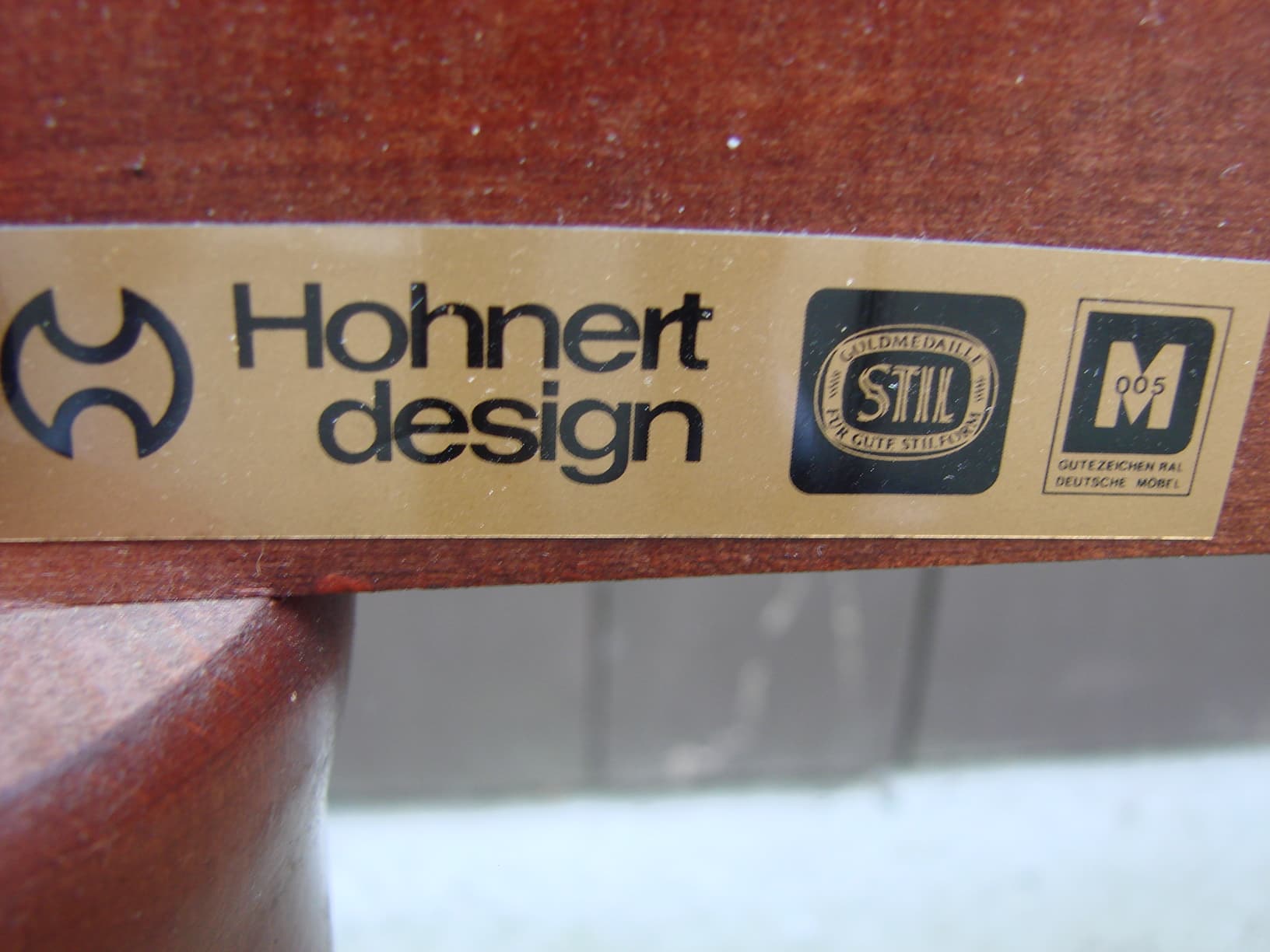 Coffee table, beige stone, rosewood, Germany, 1960s. - 178635