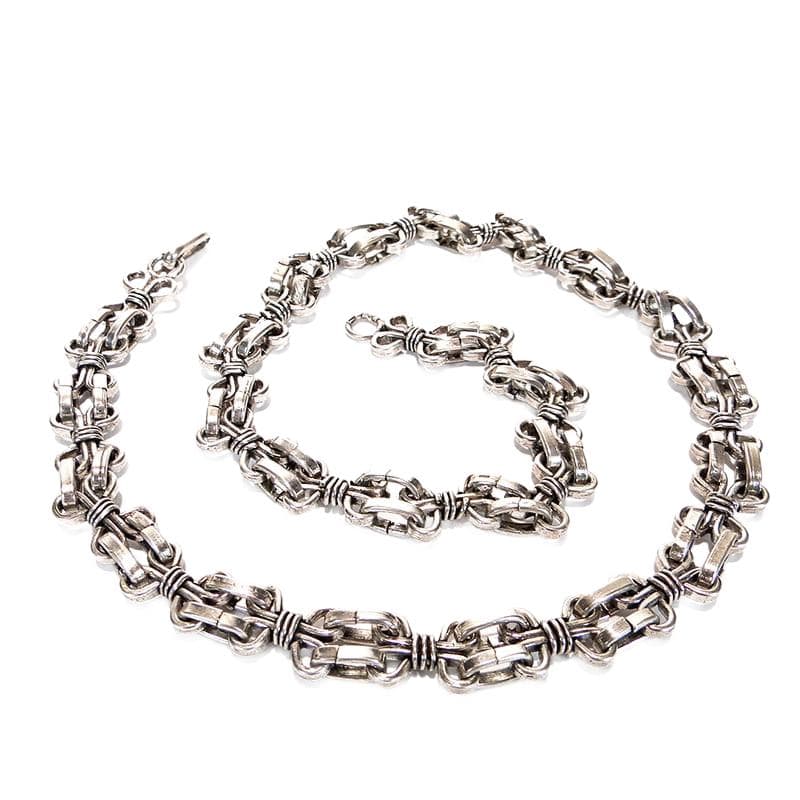 Naszyjnik modernistyczny, srebro, Polska, lata 60.