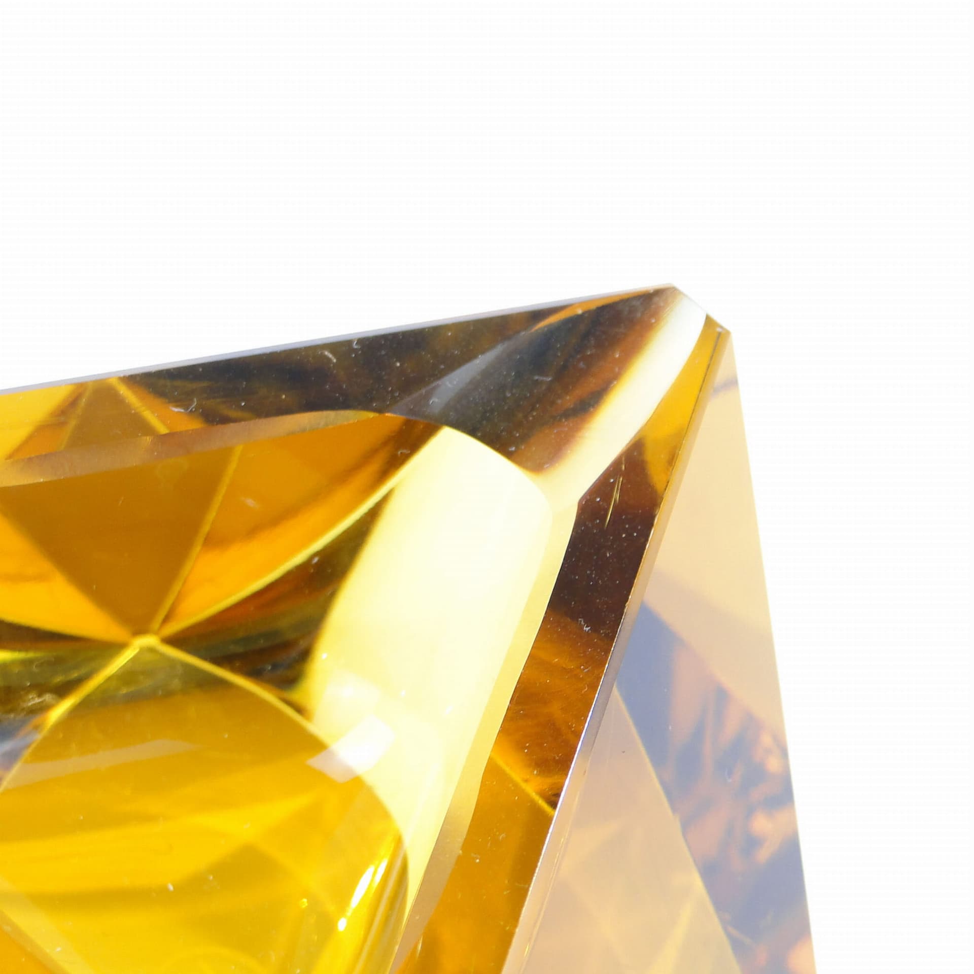 Popielniczka Art déco, kryształ złoty, Czechy, lata 30. - 178761