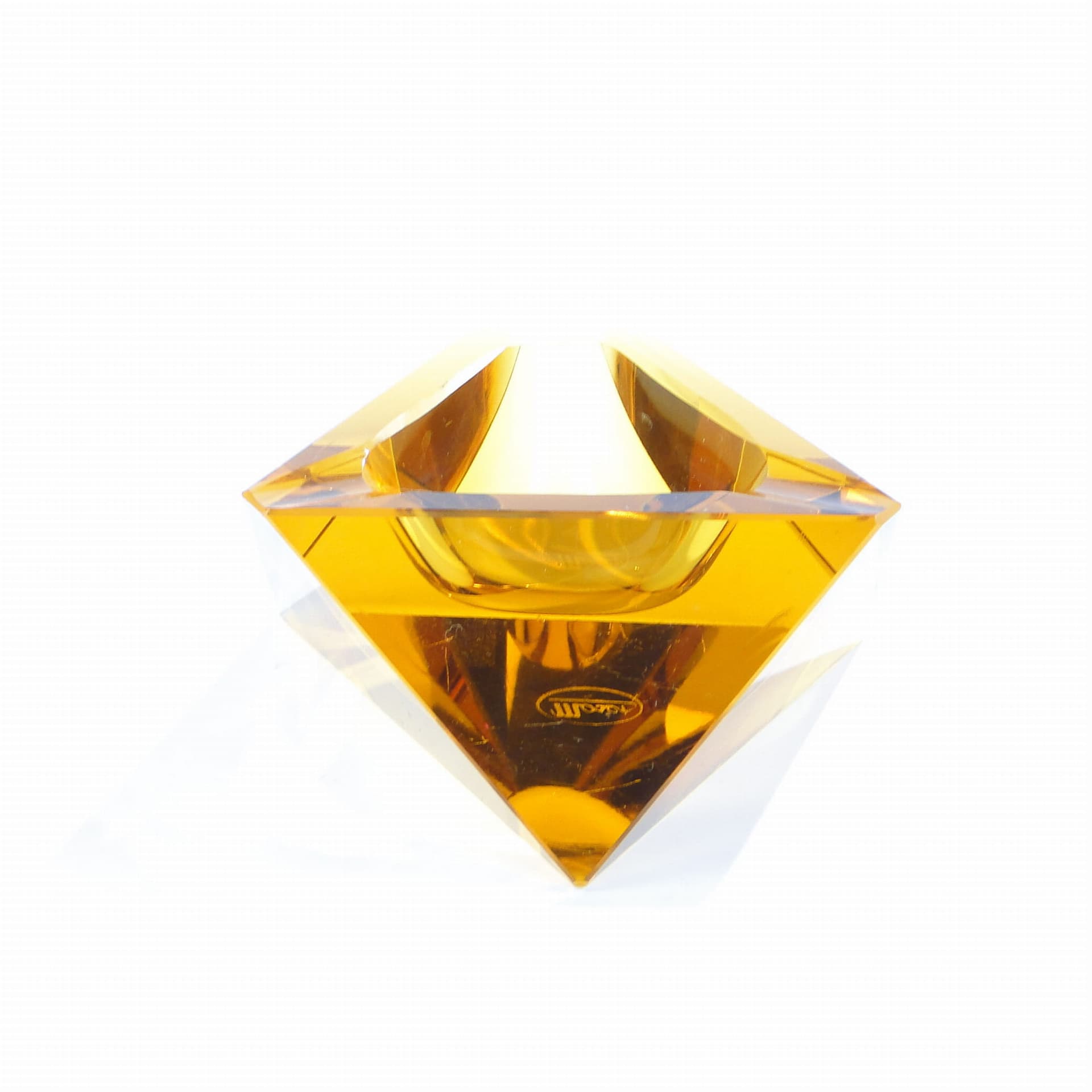 Popielniczka Art déco, kryształ złoty, Czechy, lata 30. - 178759