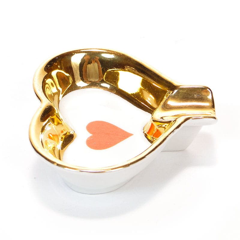 Popielniczka The Cards, złoty, porcelana, Wałbrzych, Polska, lata 50. - 178823