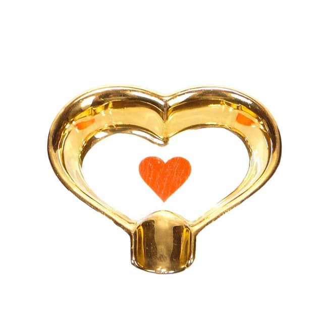 Popielniczka The Cards, złoty, porcelana, Wałbrzych, Polska, lata 50. - WYMIARY