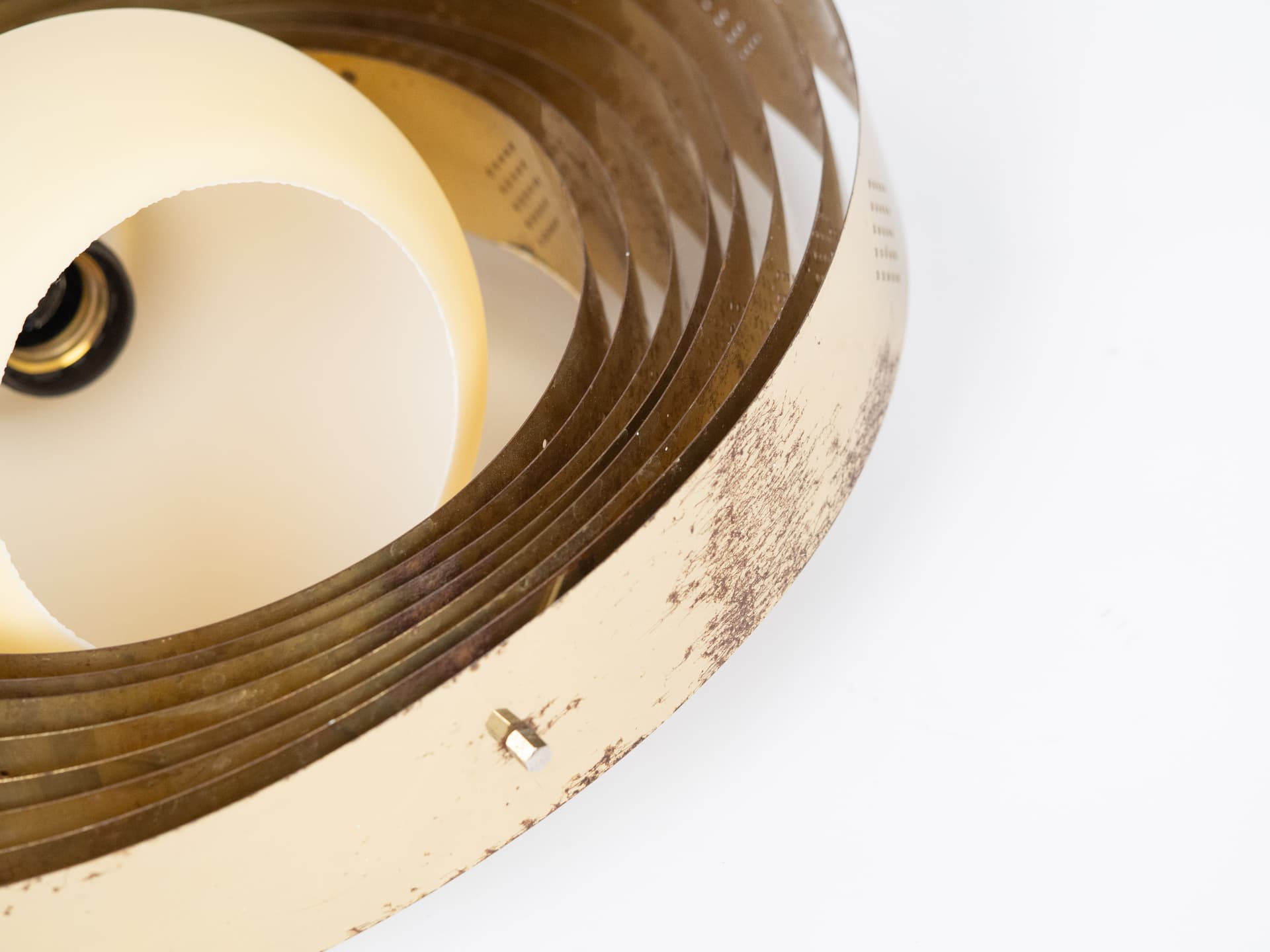 Pendant lamp Moon, gold white metal, by V. Panton, Louis Poulsen, Denmark, 1960s. - 178906