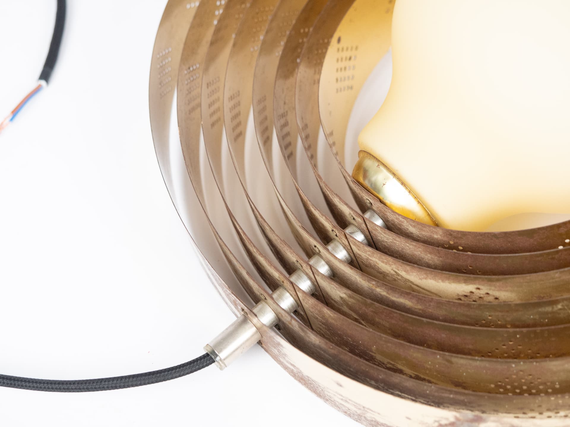 Pendant lamp Moon, gold white metal, by V. Panton, Louis Poulsen, Denmark, 1960s. - 178909