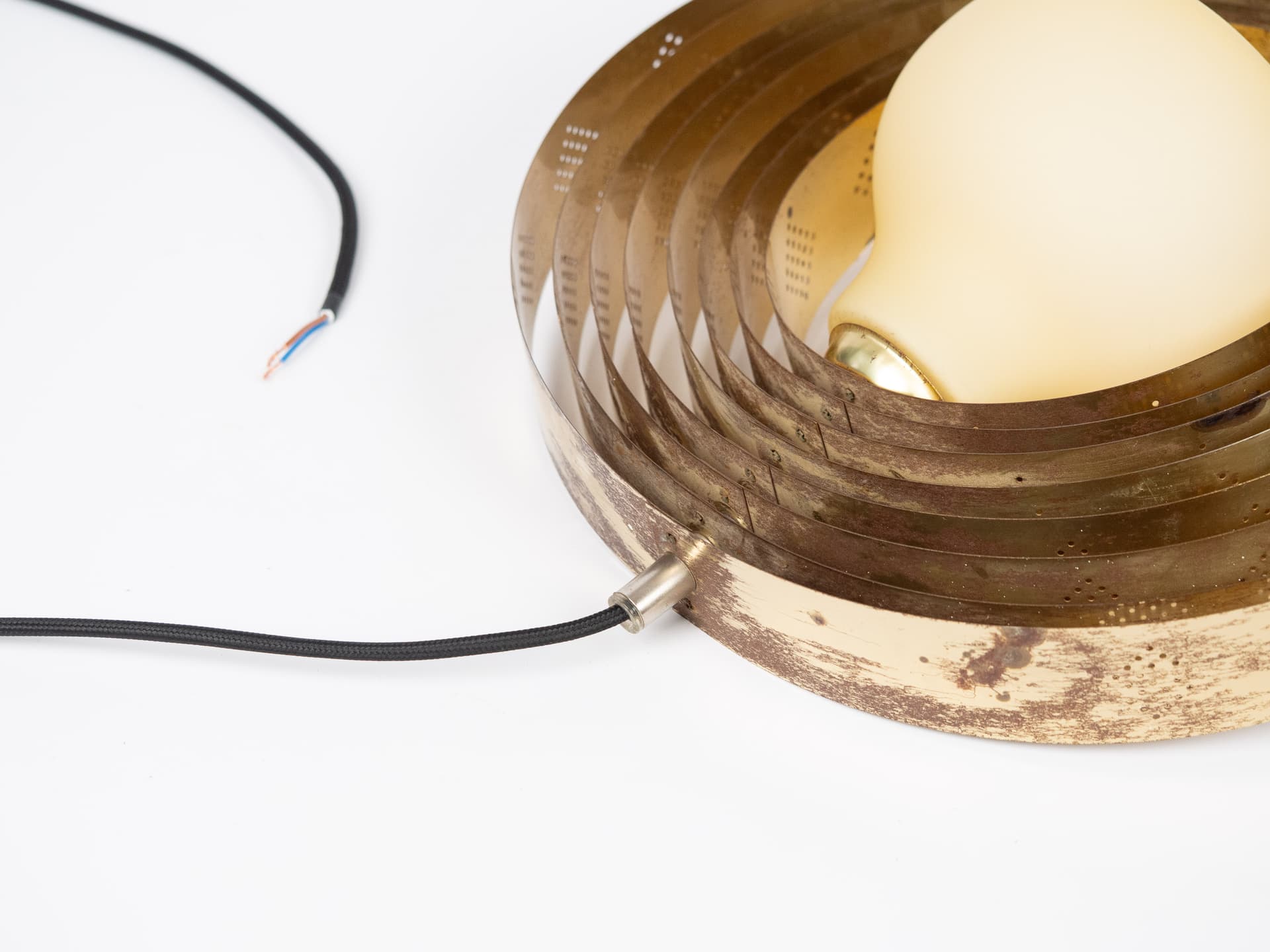 Pendant lamp Moon, gold white metal, by V. Panton, Louis Poulsen, Denmark, 1960s. - 178907