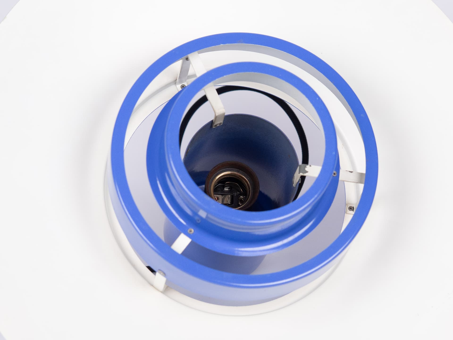 Lamp Falcon, blue steel, by A. Hansen, Denmark, 1960s. - 178982