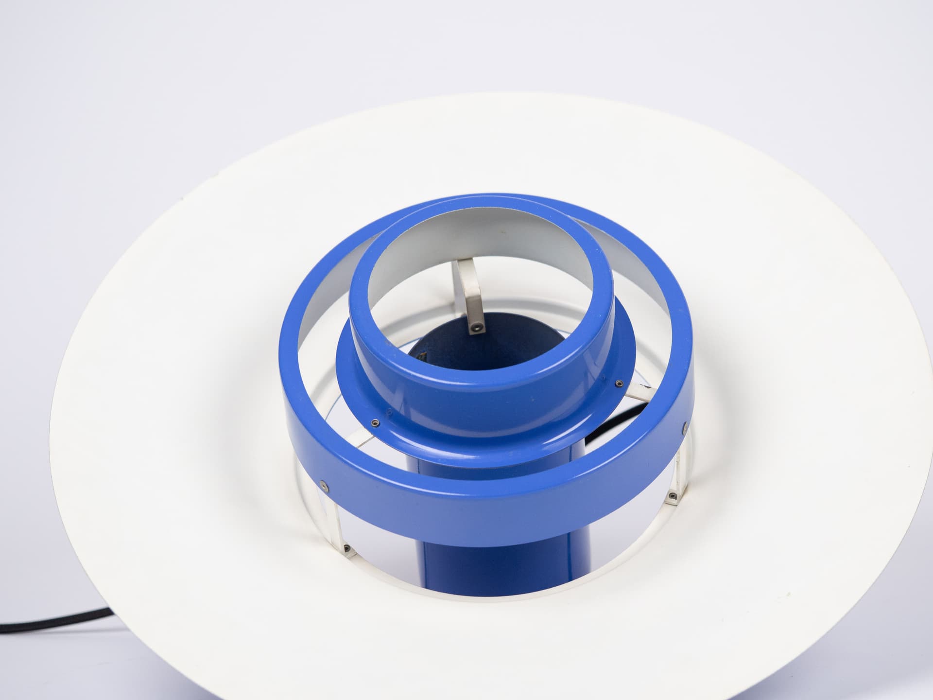 Lamp Falcon, blue steel, by A. Hansen, Denmark, 1960s. - 178985