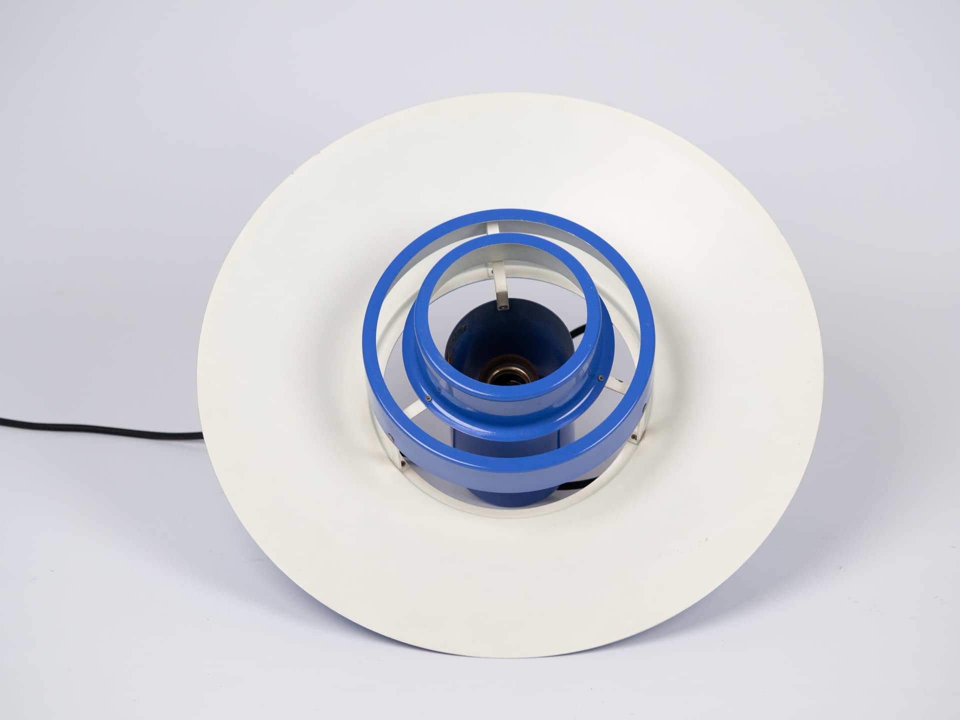 Lamp Falcon, blue steel, by A. Hansen, Denmark, 1960s. - 178984