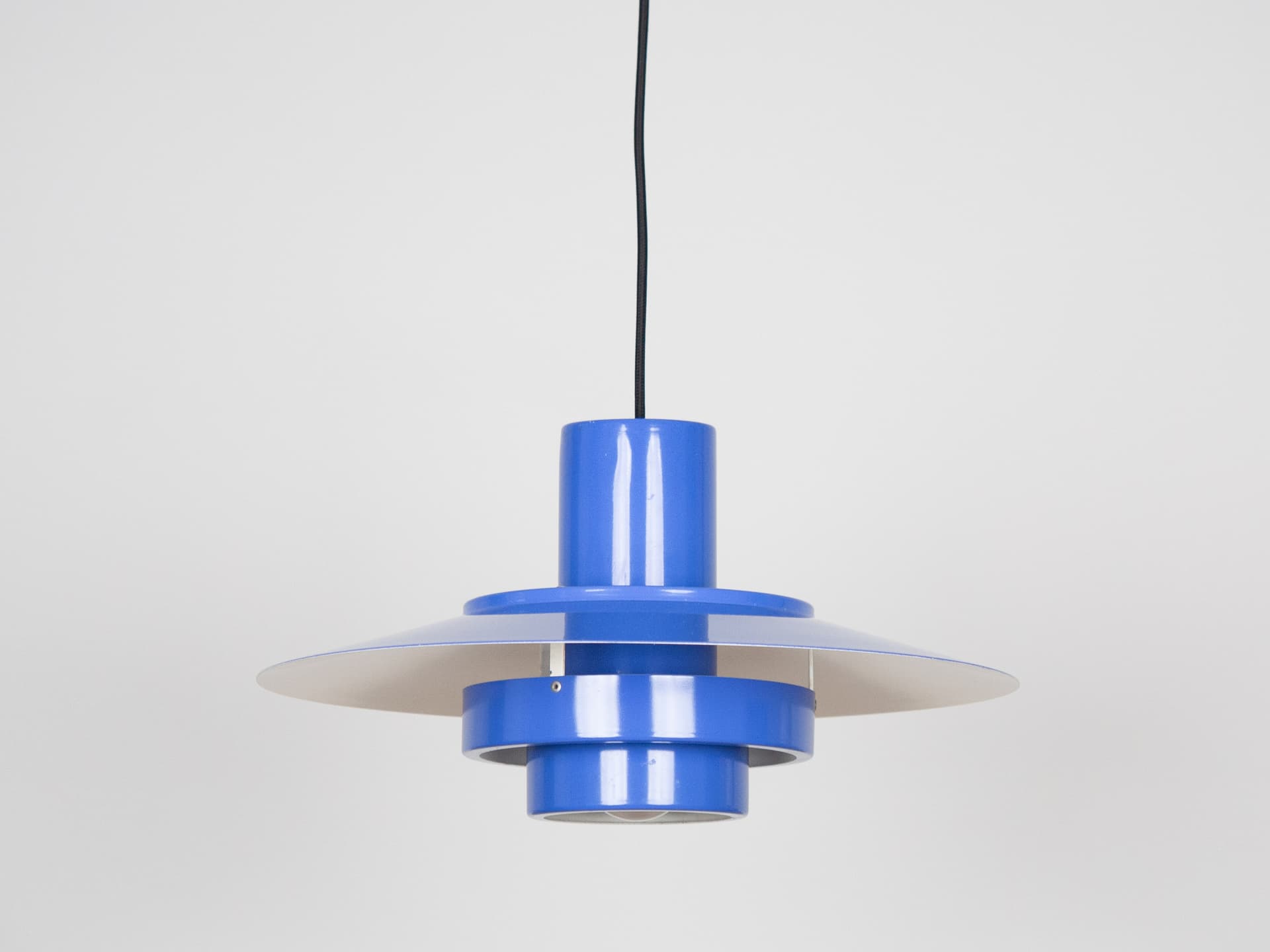Lamp Falcon, blue steel, by A. Hansen, Denmark, 1960s. - 178979