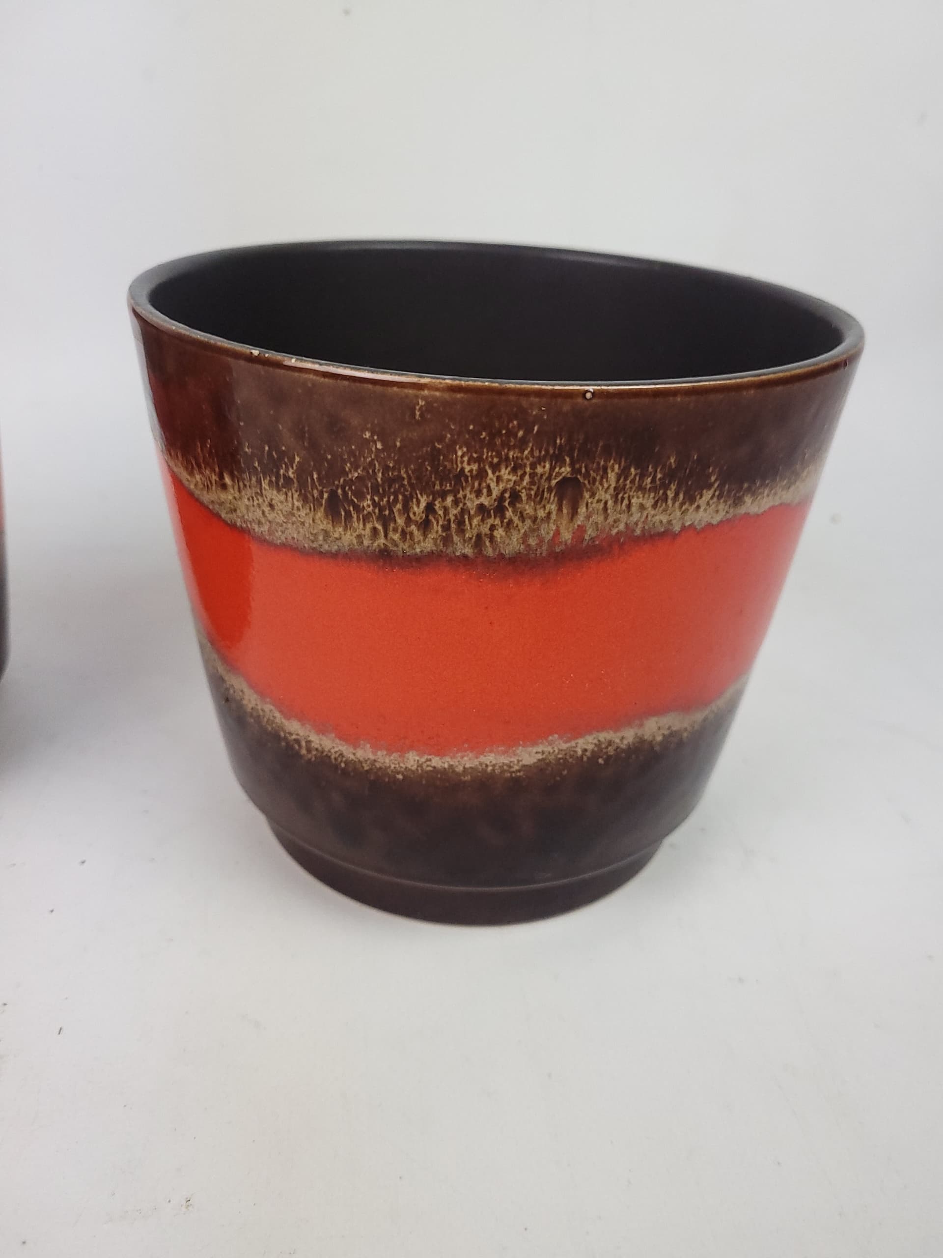 Para osłonek ceramicznych w stylu Fat Lava, Niemcy lata 70. - 179029