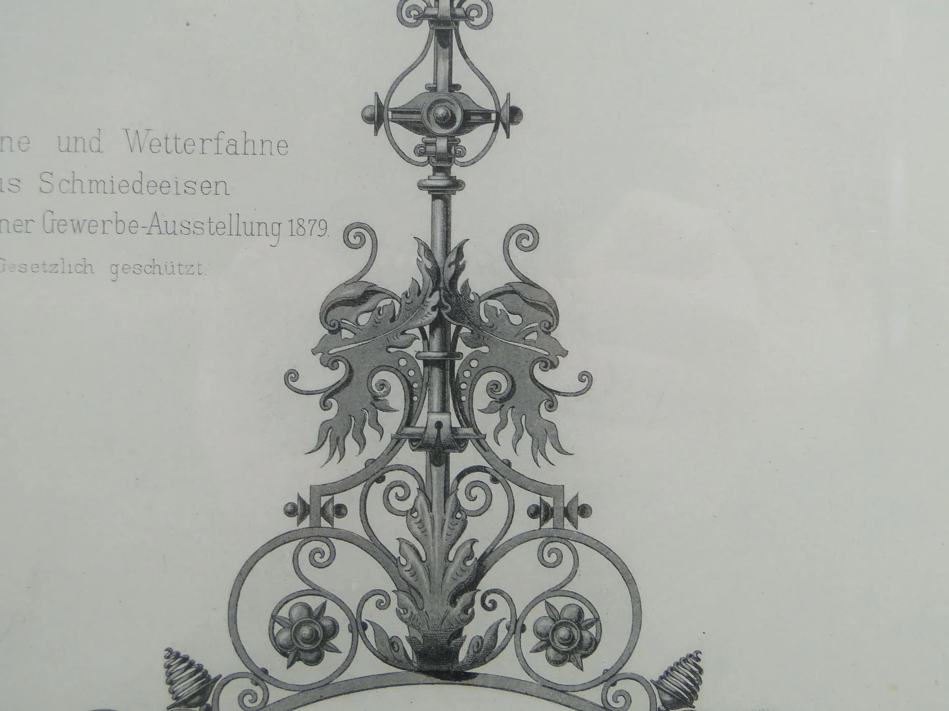 Grafika architektoniczna, szary, papier, Niemcy, XIX w. - 12519