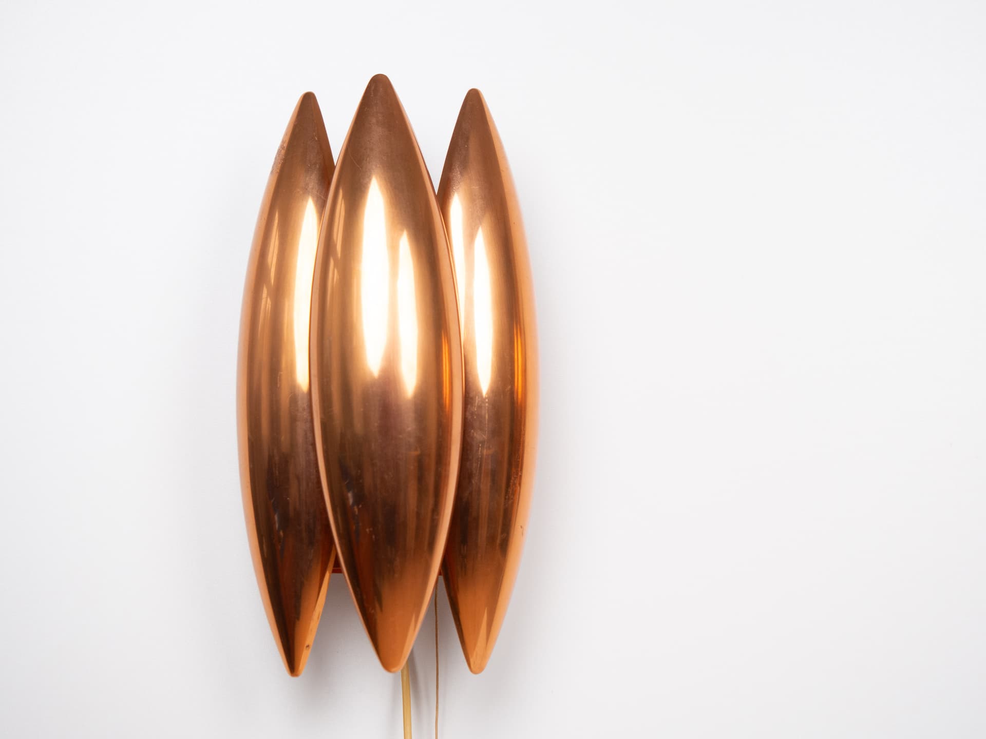 Para kinkietów Kastor, miedź, proj. J. Hammerborg, Dania, lata 60. - 179258