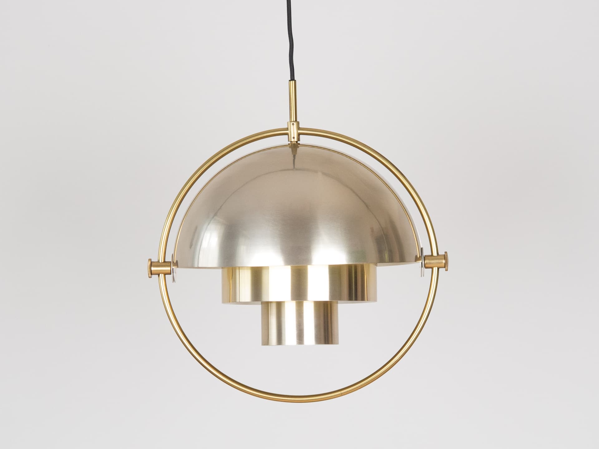 Pendant Lamp Multi-Lite, silver metal, by L. Weisdorf, Lyfa, Denmark, 1970s. - 179393