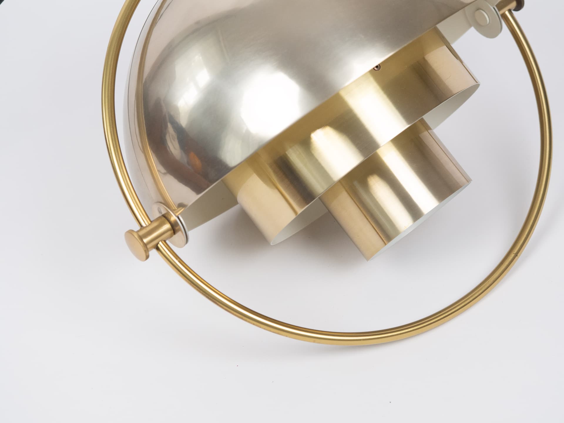 Pendant Lamp Multi-Lite, silver metal, by L. Weisdorf, Lyfa, Denmark, 1970s. - 179400