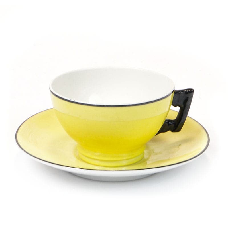 Filiżanka do mokki, żółty, porcelana, proj. B. Wendorf, Ćmielów, Polska, lata 30. - 179453
