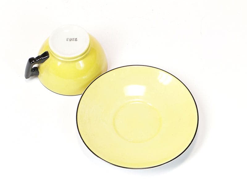 Filiżanka do mokki, żółty, porcelana, proj. B. Wendorf, Ćmielów, Polska, lata 30. - 179447