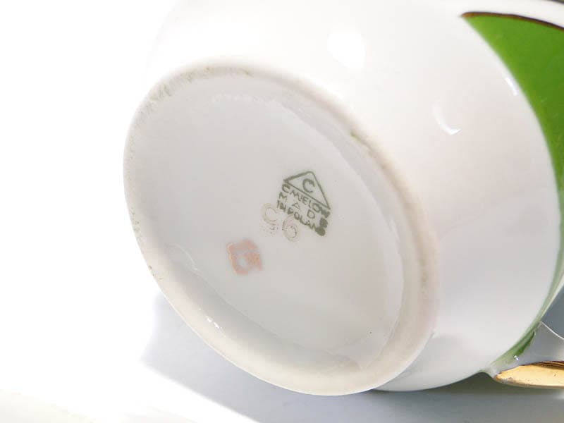 Filiżanka June, zielona porcelana, proj. W. Potacki, Ćmielów, Polska, lata 60. - 179497