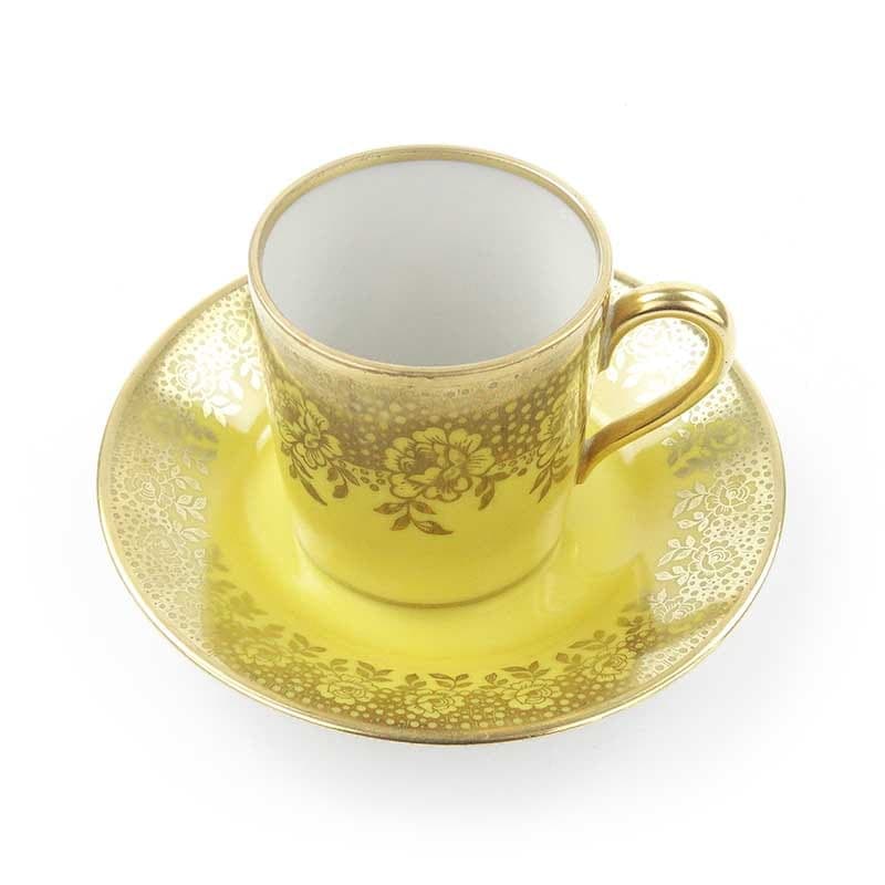 Filiżanka do mokki, porcelana żółta, Niemcy, lata 60. - 179508