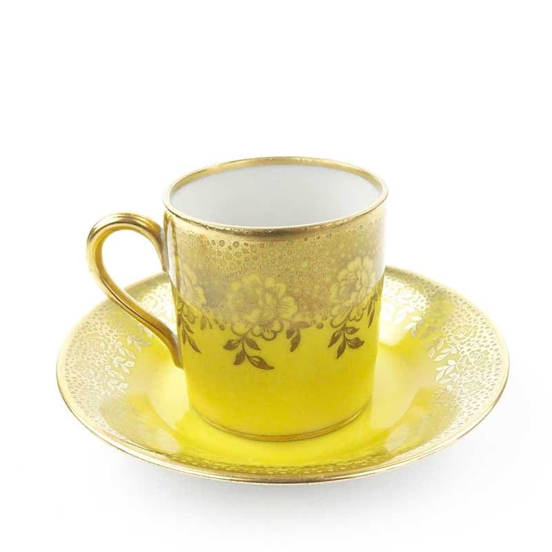 Filiżanka do mokki, porcelana żółta, Niemcy, lata 60. - 179509